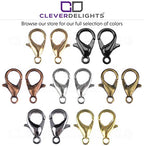 CleverDelights 21x12mm Lobster Clasps - 50 Pack (Antique Copper) - color: Antique Copper