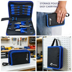 Precision Repair Tool Set, 12-Piece Electronics & Jewelers Repair Kit with Precison Screwdrivers, Mini Pliers, Demagnetizer, Small Tool Kit for PC, Laptop, Phone Repair, Includes Compact Storage Pouch