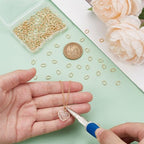 UNICRAFTALE 200Pcs Real 18K Gold Plated Open Jump Rings 5mm Stainless Steel Oval Jump Rings Golden Rings Metal Rings Connector Rings for DIY Bracelet Pendant Jewelry Making Repair - size: 5mm