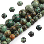 Natural Stone Beads 8mm African Turquoise Polished Round Smooth Gemstone Beads for Jewelry Making Adults 15 Inch(African Turquoise,8mm) - color: African Turquoise, size: 8mm