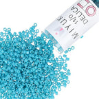 Miyuki Delica Seed Beads – Size 11/0 (1.6 mm), DB2133, Duracoat Opaque Azure, 7.2 g, Approx. 1440 Beads, Made in Japan - color: DB2133 - Duracoat Opaque Azure