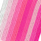 JMUQ 28 Strands Pink Clay Beads Bracelet Making Kit, Friendship Preppy Flat Polymer Clay Heishi Beads for Bracelets Jewelry Making Kit, DIY Arts and Crafts Gifts - color: Pink Series