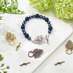 SUPERFINDINGS 40 Sets Tibetan Style Leaf Toggle Jewelry Clasps 4 Colors Necklace Toggle Clasp Alloy Metal T-bar Closure Clasps for Necklace Bracelet Jewelry Making DIY Craft,1.42x0.87x0.18Inch