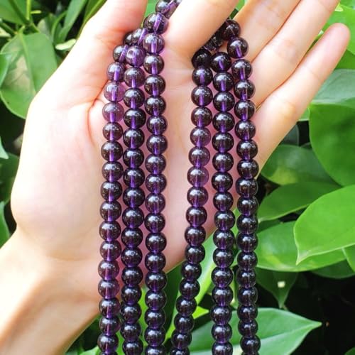 35pcs Adabele Lab Created Purple Amethyst Gemstone 10mm Round Beads Gem Stone Spacer for DIY Craft Jewelry Making GS7-10 - color: Amethyst (Lab Created/Synthetic), size: 10mm (35pcs/1 Strand)