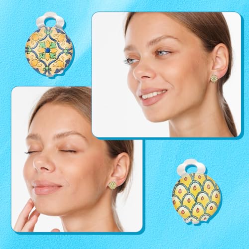 UNICRAFTALE 50pcs Stainless Steel Clip-on Earring Findings Flat Round Blank Tray Earrings Non-Pierced DIY Earrings Metal Earring Converters for Earring Making - color: Metal Color/50pcs