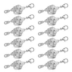 uxcell 12Pcs Jewelry Clasps, Rose Clasps Locking Closures with Lobster Clasps for Bracelet Necklace Jewelry Making, Silver - color: Silver