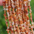 400pcs Natural Chip Stone Beads for Jewelry Making Red Aventurine 5-8mm Irregular Gemstones Healing Crystal Loose Rocks Bead Hole Drilled for Ring Earrings Necklace Bracelet Making DIY Art Crafts - color: Red Aventurine-(2 Strands-62")