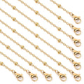 Cadikez 24PCS Gold Satellite Chain Necklace Bulk, 2mm 18inch 18K Gold PVD Plated Stainless Steel Finished Beaded Cable Link Chains for Necklace Jewelry Making - color: 2.0mm Gold Color