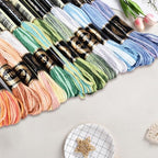 12 Skeins 105 Yards Cross Stitch Floss Variegated Friendship Bracelet String 6 Ply Polyester Colorful Gradient Embroidery Thread for Sewing Making Needlecraft Knitting Clothes Stitching DIY - color: Gradient Color