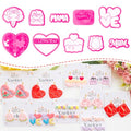 Mother’s Day Polymer Clay Cutters & Stamps Set - 10pcs Sharp & Durable Mom, MAMA, LOVE, Puzzle Heart, Envelope & Cake Shapes for DIY Earring Jewelry Making, Soft Clay Crafts & Holiday Supplies - color: 2L color