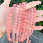 90pcs Synthetic Red Cherry Quartz Healing Gemstone 4mm (0.16 inch) Small Round Beads Gem Stone Spacer for Craft Jewelry Making GF26-4 - color: Lab Created Cherry Quartz, size: 4mm (90pcs/1 Strand)