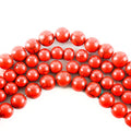 RayLineDo® 50Pcs 8mm Natural Red Turquoises Stone Round Beads Loose Beads Wholesale for Jewelry Making - color: Red Turquoise, size: 8mm