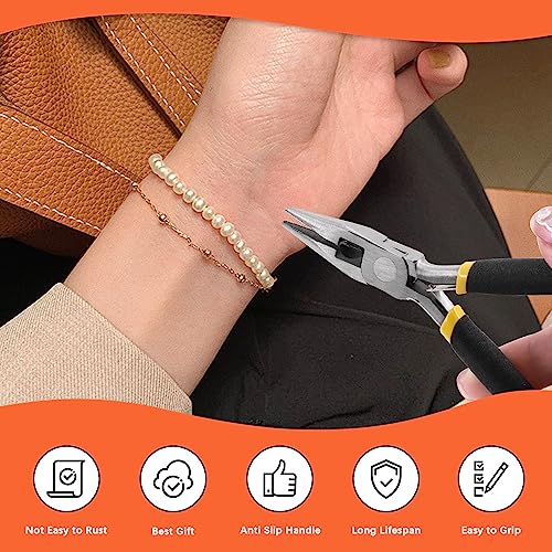 Tanstic Jewelry Making Kit, 951 Pcs with Tools, Pliers, Wires, Findings, Storage Bag for Jewelry Repair and Beading