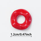 30 PCS 1/2" Dopamine Wave Chunky Hole Bakeware Acrylic Beads Handmade Jewelry DIY Loose Beads,Color May Vary
