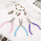 3-Piece Mini Pliers Tool Kit Includes Needle Nose, Round Nose Pliers, Diagonal cutting pliers, for Making Crafts, Repairing Electronic Devices