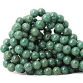35PCS 10mm Natural African Jade Gemstone Round Loose Beads for Jewelry Making DIY Findings 1 Strand 15" - color: African Jade, size: 10mm