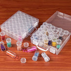 Bead Organizer, Bead Containers, 30 Grids Diamond Painting Storage Containers Clear Bead Organization Diamond Painting Accessories Small Storage Container for Beads Seeds Glitter Rhinestones (2 Pack) - size: The outer box: 16 x 14 x 5.3cm (2 Pack)