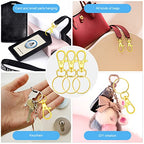 70PCS Swivel Snap Hooks with Key Rings, Metal Lobster Claw Clasp, Keychain Rings for Crafts (Gold, 1.2inch(32mm) - color: gold, size: 32mm