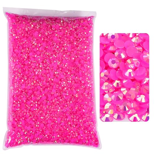 Blinginbox 50000pcs Flatback Rhinestones,Resin Non Hotfix Rhinestones Large Quantity Wholesale for Crafts DIY Creative Design,Clothes,Makeup,Nail Art (2mm=0.08", Lt.Rose AB) - color: Lt.Rose AB, size: 2mm=0.08"