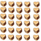 200 Pcs Heart Shape Spacer Beads Small Hole Spacer Beads Metal Loose Beads for Making Bracelet Necklace Earring Accessories DIY Handmade Craft (Gold) - color: 200 Pcs Gold