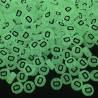 200PCS Letter Beads Glow in The Dark 4x7mm Acrylic Alphabet Letter D Beads for Jewelry Making Bracelet - color: D-200PCS