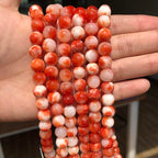 Yochus 60pcs 6mm Red Persian Jade Energy Healing Round Bulk Gemstone Beads for Jewelry Making Bracelet Necklace Earring DIY - color: red, size: 6mm