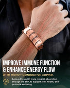 MagnetRX® 3X Strength Copper Bracelet – 99.9% Pure Copper Bracelets for Men with Magnets – Premium Fold-Over Clasp and Adjustable Bracelet Length with Included Sizing Tool (Legacy) - color: Legacy
