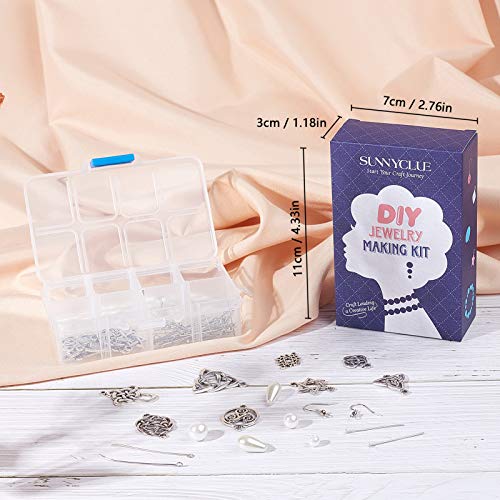 SUNNYCLUE 1 Box DIY 8 Pairs Antique Silver Celtic Knot Earrings Pearl Dangle Earrings Jewelry Making Starter Kit with Instruction Jewelry Making Supplies for Women - color: Celtic Knot Earring 2