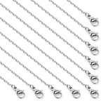 Cadikez 24PCS Stainless Steel Rolo Cable Chain Necklace Bulk, 1.5mm 18inch Stainless Steel Finished Oval Cable Link Chains for Necklace Jewelry Making - color: 1.5mm Stainless Steel