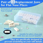 SPEEDWOX Flat Nose Pliers Replacement Tips Pair of 12 Replacement Jaws for Jewelry Making Pliers Tool - style: 24Pcs Replacement Tips