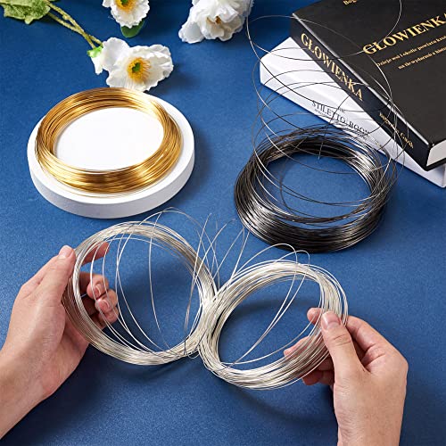 Pandahall 300 Loop Jewelry Wire Memory Steel Beading Wire Cuff Bangle Bracelet Jewelry Findings for Wire Wrap DIY Arts Crafts Making (23 Gauge, 115mm Diameter)