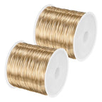 M METERXITY 2Roll 0.4mm Jewelry Wire, 26 Gauge 328FT Craft Wire Copper Beading Wire for Jewelry Making/Planting/Weaving/DIY Crafting, Soft Metal Wires [100M, Light Gold] - color: Light Gold, size: 26 Gauge 328FT