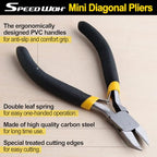 SPEEDWOX Diagonal Pliers Side Cutter Pliers 4 Inches Mini Fine Wire Cutting Plier Nippers Flush Cutter with Spring Micro Wire Cutters for Jewelry Making Crafts Beading Work - size: Diagonal Pliers