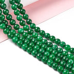1 Box 94-98PCS 8MM Natural Green Jade Gemstone Round Beads with Elastic Thread Stone Energy Power Crystal Chakra Patrick Polished Bead for Jewelry Making Necklace Bracelet DIY Craft Supply
