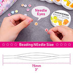 Elastic Thread for Jewelry Making, Paxcoo 6 Rolls Beading String for Bracelet Making, Clear Jewelry String Bracelet String with 2 Pcs Beading Needles for Bracelets and Jewelry Making (Assorted Sizes) - style: Crystal Clear