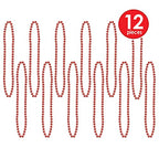 Party Beads - Small Round - size: 12-Pack, style: Red (12-Pack)