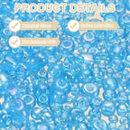 MECCANIXITY 15/0 11/0 8/0 6/0 Glass Seed Beads 1.5mm/2mm/3mm/4mm Loose Seed Beads for Jewelry Earring Bracelet Craft Making, 5888PCS, Lake Blue - color: Lake Blue