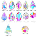 kanpura 164 Pcs DIY Suncatchers Kits Crystal Suncatcher Sun Catchers with Crystals Chandelier Prism Replacement Sun Catcher Beads for Windows Hanging - color: 12 Pcs,ab