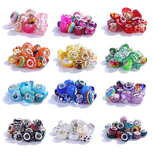 European Large Hole Spacer Charm Fairy Wands Rhinestone Craft Beads for DIY Bracelet Jewelry Making (11 Color 200 Pieces) - color: 11 Color 200 Pieces