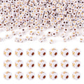 FASHEWELRY 500Pcs White Golden Letter Beads 4.5mm Square Alphabet Beads Acrylic Cube Letter K Beads for Friendship Bracelet Necklace Keychains Jewelry Making - color: Letter K