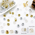 MIIIM 1000PCS 6x9mm Golden and Silver Pony Beads Bulk, 4 Styles Golden Silver and Glitter Kandi Beads for Bracelets Making Kit, Hair Braids Crafts for Jewelry Making (Golden and Silver) - color: Golden and Silver
