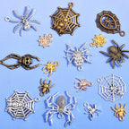 stino 100g Metal Pendant Charms for Jewelry Making, Bulk Silver & Gold Plated Charms for Braclet Necklace Crafts, Animal Plant Flower Pet and so on - color: Spider Mixed Color
