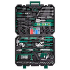 CARTMAN 238-Piece Tool Set with Socket Wrench & Auto Repair Tools Mixed General Household Hand Tool Kit, Green Plastic Toolbox Storage Case Comprehensive DIY, Home & Car Maintenance - color: Green