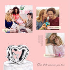 Mothers Day Birthday Number Love Family Friendship Graduation Auntie Grandma Dad Mom Charms for Pandora Bracelets Necklaces, Gifts Women, for Anniversary Valentines Christmas - style: Family Heart and Star Charm
