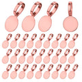 Psyqtsuary 100 pcs Bails for Jewelry Making Silver on Flat Pad Bails Round Pendants Charms Connector Hanger Glue On Pendant Bail Jewelry Bail - color: Rose Gold