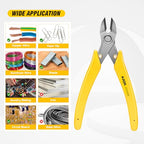 KATA 6 Inch Stainless Steel Wire Cutter, Heavy Duty Side Cutter, Flush Cutters, Micro Cutter Sprue Cutting Pliers for Cutting Electronics, Jewelry Making, Metal Wire, Crafting - color: 6 Inch