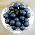 AD Beads Natural Gemstone Round Spacer Loose Beads (6mm 100pcs, Matte Black Onxy) - color: Matte Black Onxy, size: 6mm 100pcs