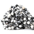 45PCS 8mm Natural Black White Zebra Jasper Gemstone Round Loose Beads Crystal Energy Stone for DIY Jewelry Making 1 Strand 15" - color: Black White Zebra Jasper, size: 8mm