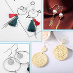 600Pcs French Earring Hooks Stainless Steel Earring Hooks 12×21MM Hypoallergenic Fish Hook Ear Wires for DIY Jewelry Making Finding -（Color:Golden and Silver）