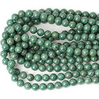 35PCS 10mm Natural African Jade Gemstone Round Loose Beads for Jewelry Making DIY Findings 1 Strand 15" - color: African Jade, size: 10mm